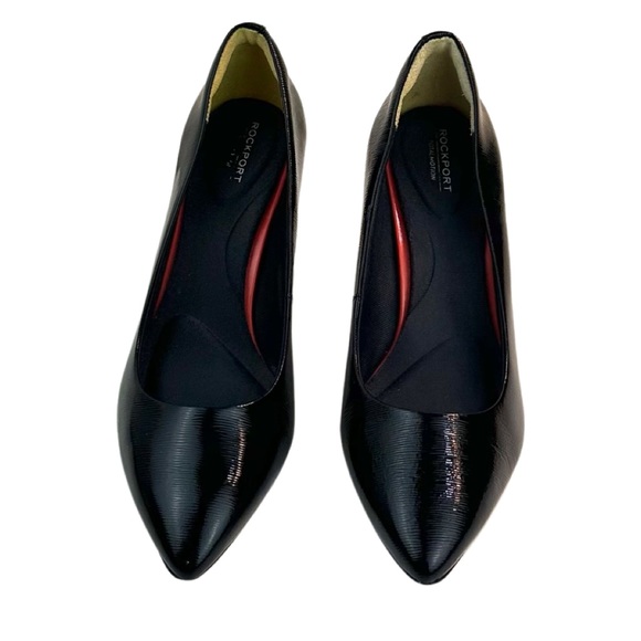 ROCK PORT WOMEN'S TOTAL MOTION SHEEHAN HEEL SHOES SIZE: 6.5 IN BLACK PATENT. - Picture 2 of 14